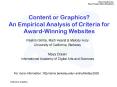 Content or Graphics An Empirical Analysis of Criteria for AwardWinning Websites