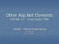 Other Asp'Net Elements ASP'Net 2'0 Visual Studio 2008