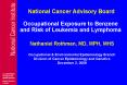 National Cancer Advisory Board Occupational Exposure to Benzene and Risk of Leukemia and Lymphoma