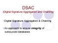 DSAC Digital Signature Aggregation and Chaining