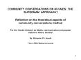 COMMUNITY CONVERSATIONS ON HIVAIDS: THE SUPERMAN APPROACH