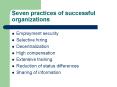 Seven practices of successful organizations