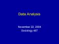 Data Analysis