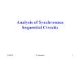 Analysis of Synchronous Sequential Circuits