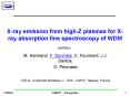 Xray emission from highZ plasmas for Xray absorption fine spectroscopy of WDM
