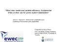 Wind rotor inertia and variable efficiency: fundamental limits on their use for power system stabili