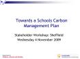 Towards a Schools Carbon Management Plan