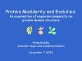 Protein Modularity and Evolution: An examination of organism complexity via protein domain structure