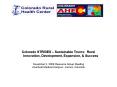 Colorado STRIDES Sustainable Towns: Rural Innovation, Development, Expansion,