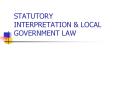 STATUTORY INTERPRETATION