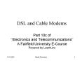 DSL and Cable Modems