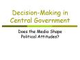 DecisionMaking in Central Government