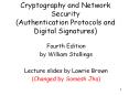 Cryptography and Network Security Authentication Protocols and Digital Signatures