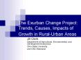 The Exurban Change Project: Trends, Causes, Impacts of Growth in RuralUrban Areas