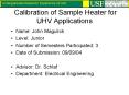 Calibration of Sample Heater for UHV Applications