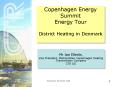 Copenhagen Energy Summit Energy Tour District Heating in Denmark