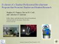 Evolution of a Teacher Professional Development Program that Promotes Teacher and Student Research