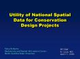 Utility of National Spatial Data for Conservation Design Projects