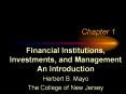 Financial Institutions, Investments, and Management An Introduction