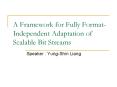 A Framework for Fully FormatIndependent Adaptation of Scalable Bit Streams
