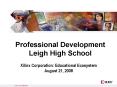Professional Development Leigh High School