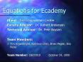 Equations for Ecademy