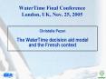 Christelle Pezon The WaterTime decision aid model and the French context