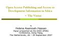 Open Access Publishing and Access to Development Information in Africa The Vision