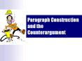 Paragraph Construction and the Counterargument