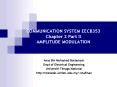 COMMUNICATION SYSTEM EECB353 Chapter 2 Part II AMPLITUDE MODULATION