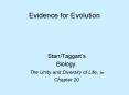 Evidence for Evolution