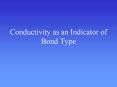 Conductivity as an Indicator of Bond Type