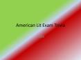 American Lit Exam Trivia
