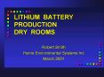 LITHIUM BATTERY PRODUCTION DRY ROOMS