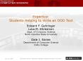 Expertiza: Students Helping to Write an OOD Text