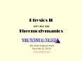 Physics II PHY 202222 Thermodymanics