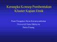 Kerangka Konsep Pembentukan Kluster Kajian Etnik