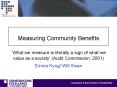 Measuring Community Benefits 