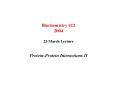 Biochemistry 412