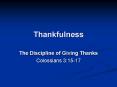 Thankfulness