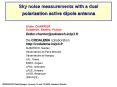 Sky noise measurements with a dual polarization active dipole antenna