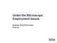 Under the Microscope: Employment Issues Andrew ScottHowman Partner