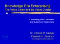 Knowledge Era Enterprising The Value Chain and the Value Cluster '''