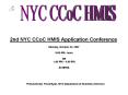 2nd NYC CCoC HMIS Application Conference