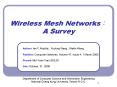 Wireless Mesh Networks: A Survey