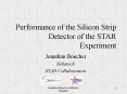 Performance of the Silicon Strip Detector of the STAR Experiment