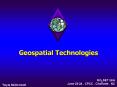 Geospatial Technologies