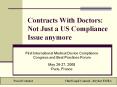 Contracts With Doctors: Not Just a US Compliance Issue anymore