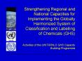 Strengthening Regional and National Capacities for Implementing the Globally Harmonized System of Cl