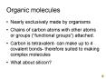 Organic molecules